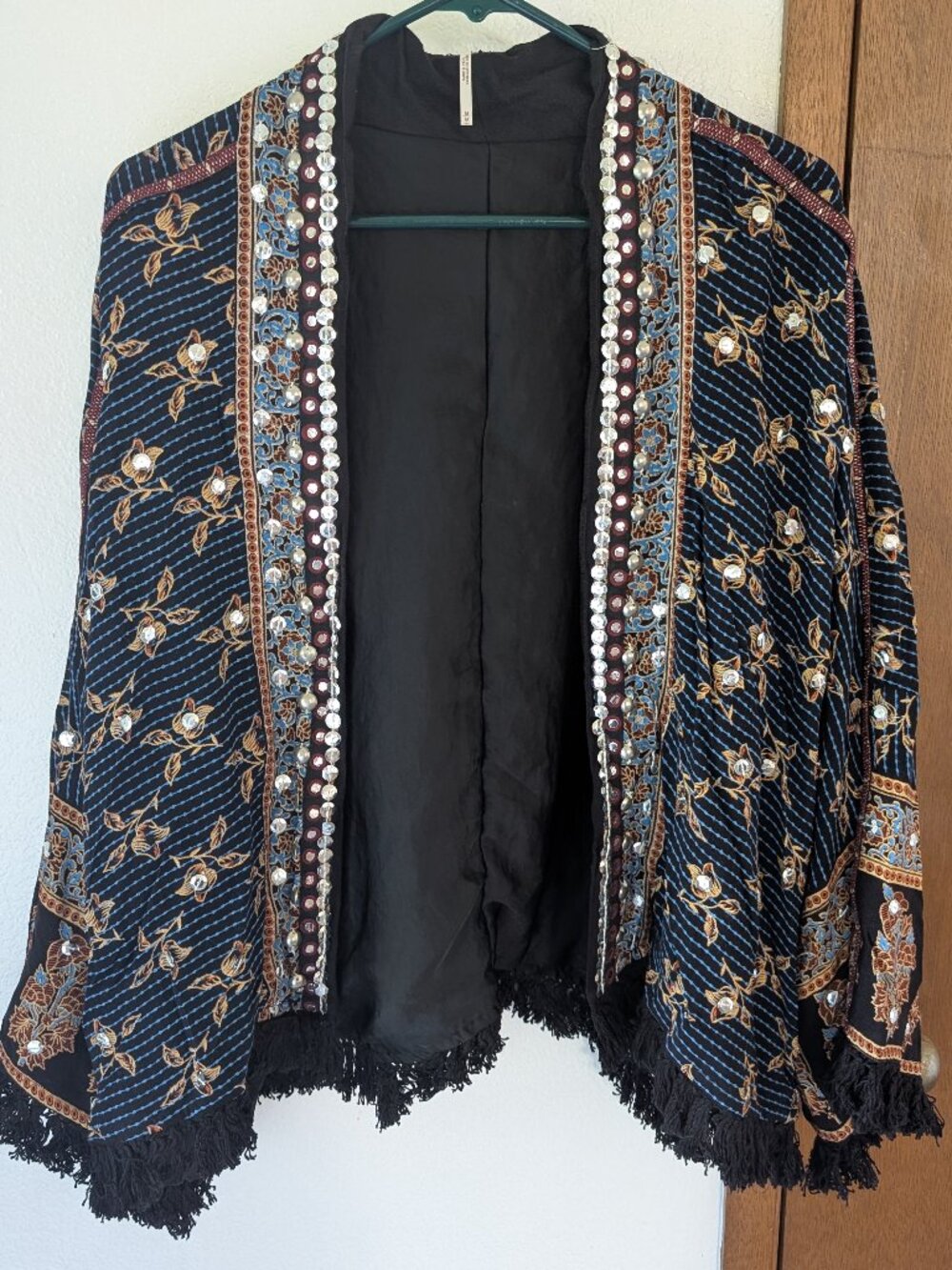 Free People Ray of Light Embellished Jacket M